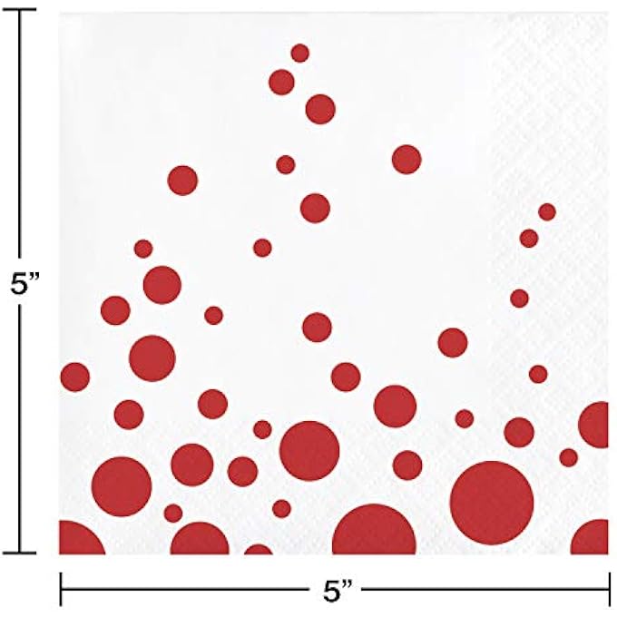 SPARKLE AND SHINE BEVERAGE NAPKINS 16 PIECES, RED - Image 2